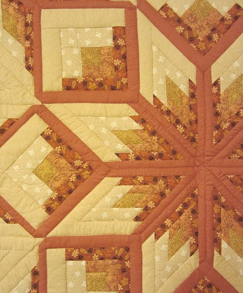 Framed Compass Starburst Amish Quilt 93x106