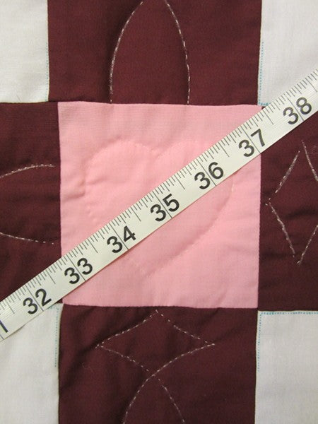 Embroidered Flower Bouquet Amish Quilt 88x105