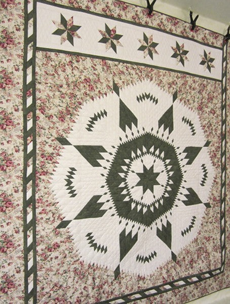 Rocky Mountain Rising Star Patchwork Amish Quilt 104x113