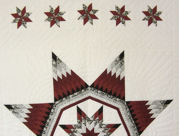 Broken Maryland Star Amish Quilt 102x112
