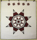 Broken Maryland Star Amish Quilt 102x112