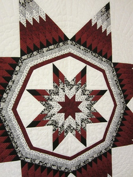 Broken Maryland Star Amish Quilt 102x112