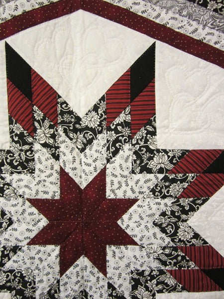 Broken Maryland Star Amish Quilt 102x112