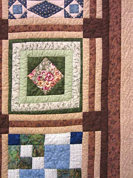 Forest Earth Sampler Patchwork Amish Quilt 101x115