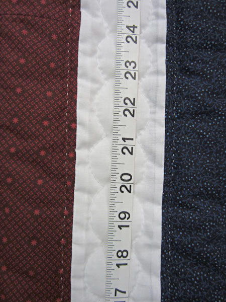 Red White Blue Embroidered Amish Quilt 97x107