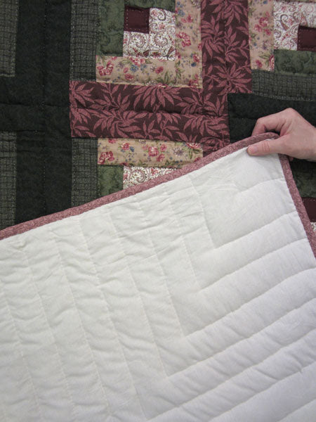 Log Cabin Quilting Bee Patchwork Amish Quilt 95x111