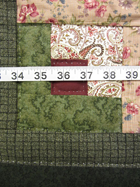 Log Cabin Quilting Bee Patchwork Amish Quilt 95x111