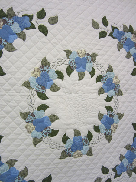 Bouquet Spring Flowers Applique Amish Quilt 97x115