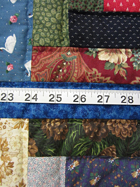 Grandmas Scrap Log Cabin Patchwork Amish Quilt 106x109