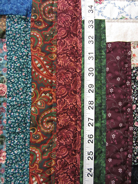 Grandmas Scrap Log Cabin Patchwork Amish Quilt 106x109