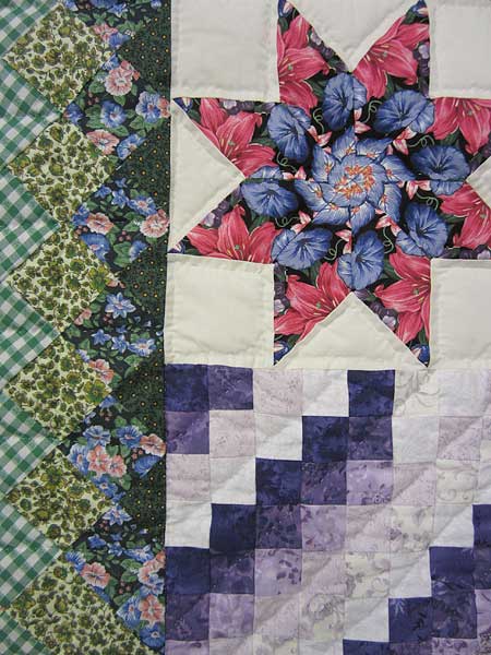 Sunny Scrap Patchwork Quilting Bee Amish Quilt 98x106
