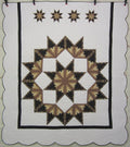 Broken Star Log Cabin Patchwork Amish Quilt 98x110