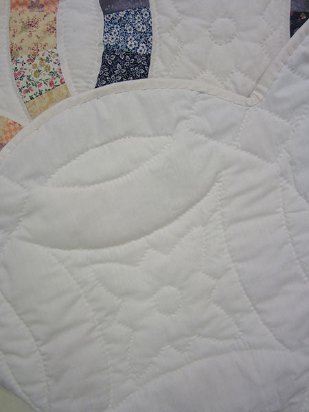 Double Wedding Ring Patchwork Amish Quilt 93x108