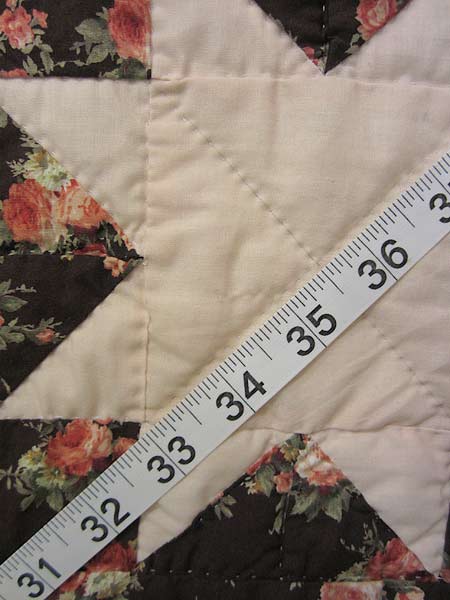 Scrappy Star Over Log Cabin Patchwork Amish Quilt 101x110