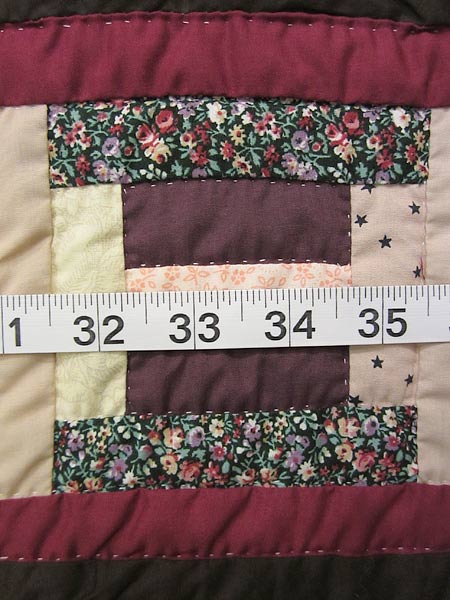 Scrappy Star Over Log Cabin Patchwork Amish Quilt 101x110