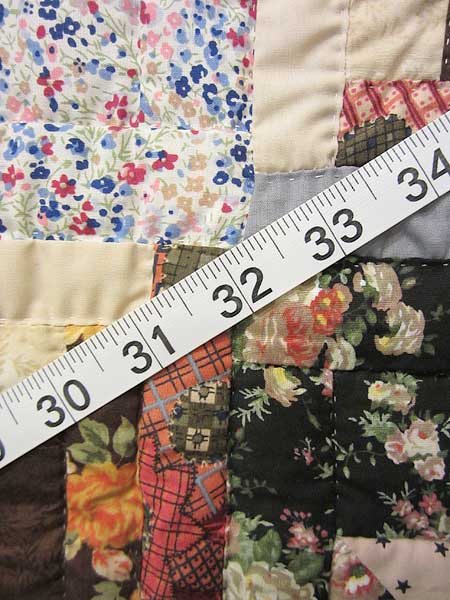 Scrappy Star Over Log Cabin Patchwork Amish Quilt 101x110