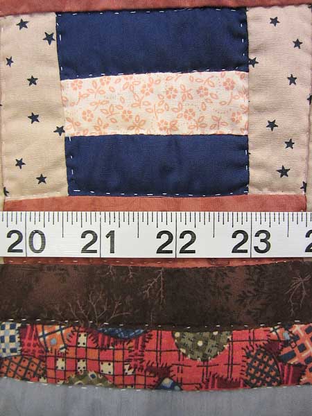 Scrappy Star Over Log Cabin Patchwork Amish Quilt 101x110