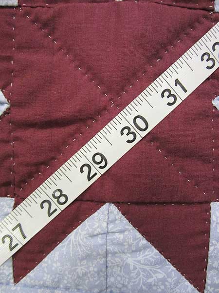 Scrappy Star Over Log Cabin Patchwork Amish Quilt 101x110