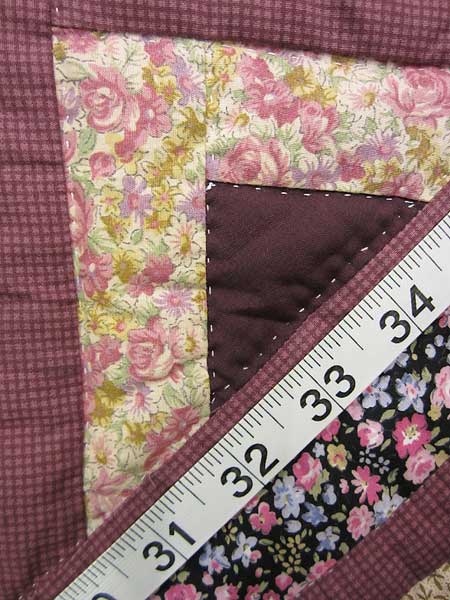 Star Log Cabin Patchwork Amish Quilt 101x114
