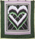 Woodland Heart Quilting Bee Patchwork Amish Quilt 97x109