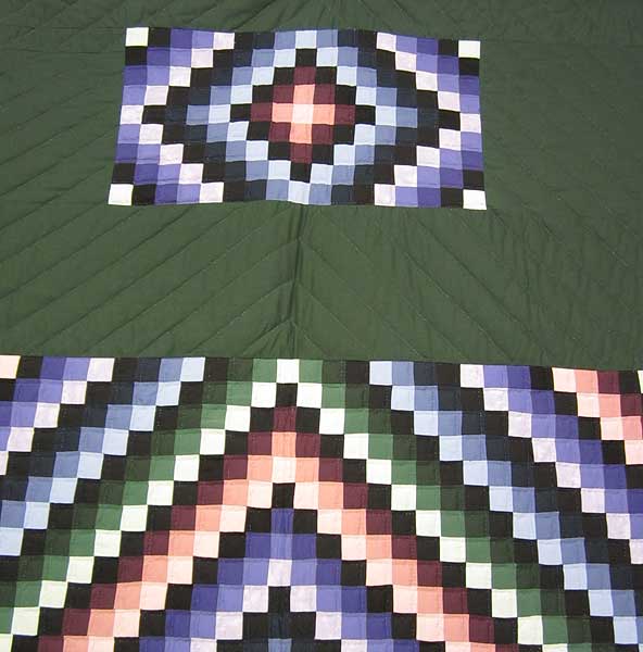 Amish Trip Around the World Patchwork Amish Quilt 99x110