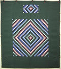 Amish Trip Around the World Patchwork Amish Quilt 99x110