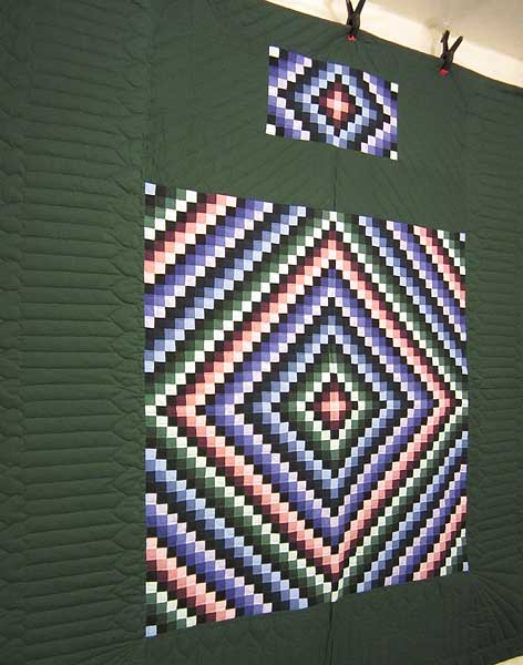Amish Trip Around the World Patchwork Amish Quilt 99x110