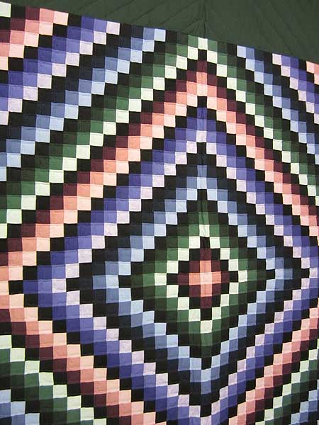 Amish Trip Around the World Patchwork Amish Quilt 99x110