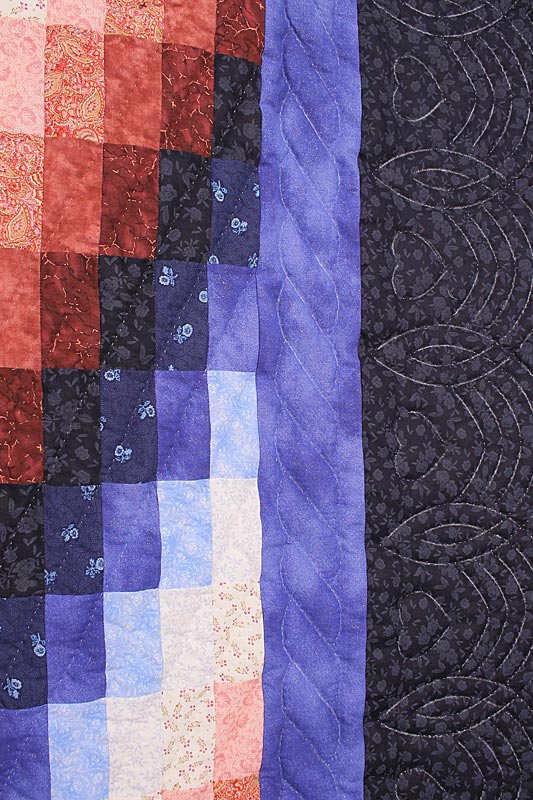 Bargello Sunshine Shadow Amish Quilt 101x114