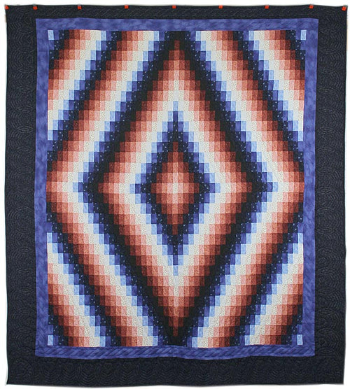 Bargello Sunshine Shadow Amish Quilt 101x114