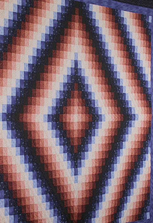Bargello Sunshine Shadow Amish Quilt 101x114