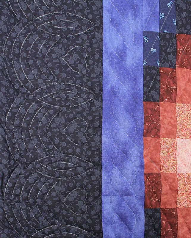 Bargello Sunshine Shadow Amish Quilt 101x114