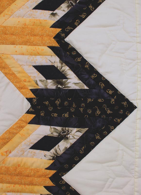 Shimmering Midnight Stars Amish Patchwork Quilt 101x106