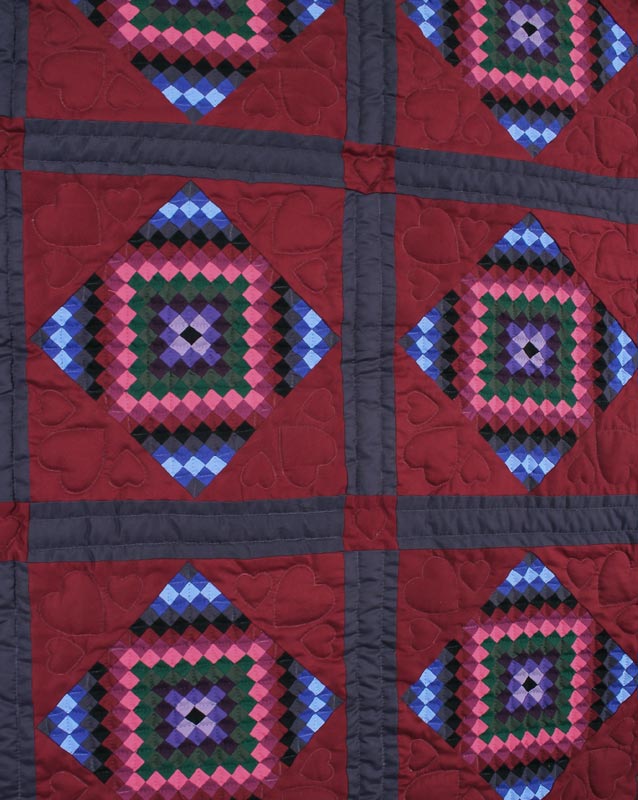 Miniature Postage Trip Around World Amish Dutch Quilt 92x104
