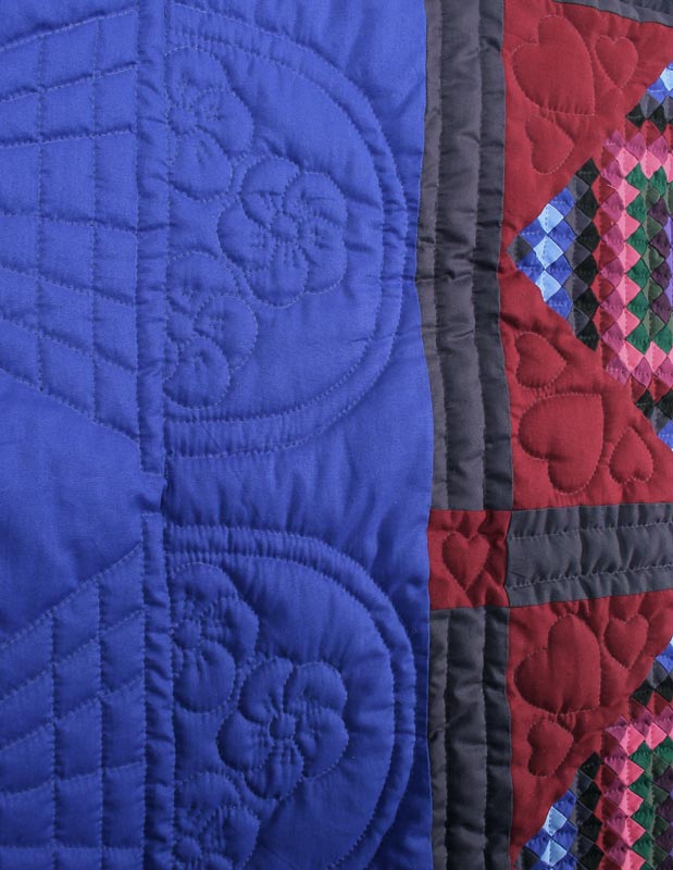 Miniature Postage Trip Around World Amish Dutch Quilt 92x104