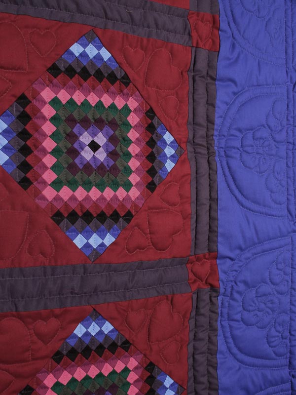 Miniature Postage Trip Around World Amish Dutch Quilt 92x104