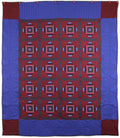Miniature Postage Trip Around World Amish Dutch Quilt 92x104