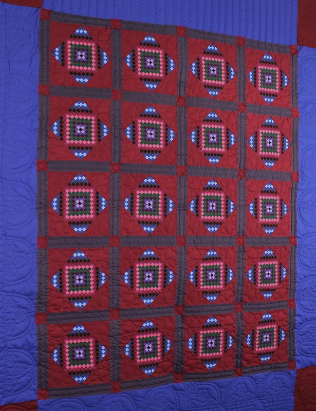 Miniature Postage Trip Around World Amish Dutch Quilt 92x104
