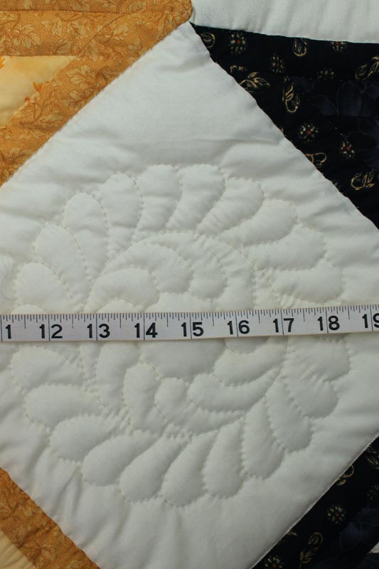 Shimmering Midnight Stars Amish Patchwork Quilt 101x106