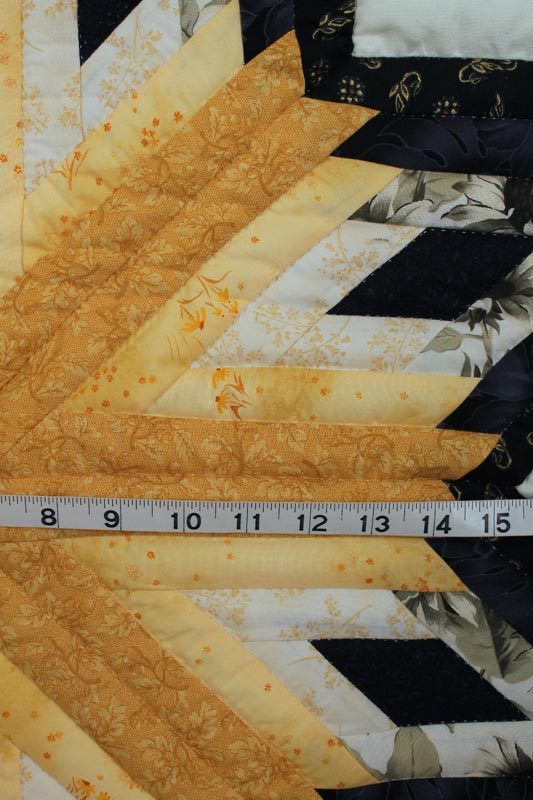Shimmering Midnight Stars Amish Patchwork Quilt 101x106