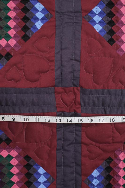 Miniature Postage Trip Around World Amish Dutch Quilt 92x104