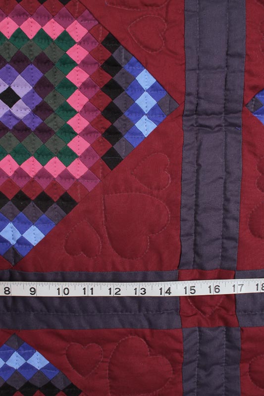 Miniature Postage Trip Around World Amish Dutch Quilt 92x104