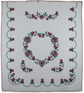 Heart of Roses Applique Amish Quilt 98x107