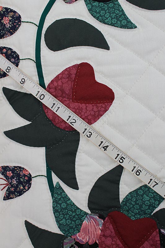 Heart of Roses Applique Amish Quilt 98x107