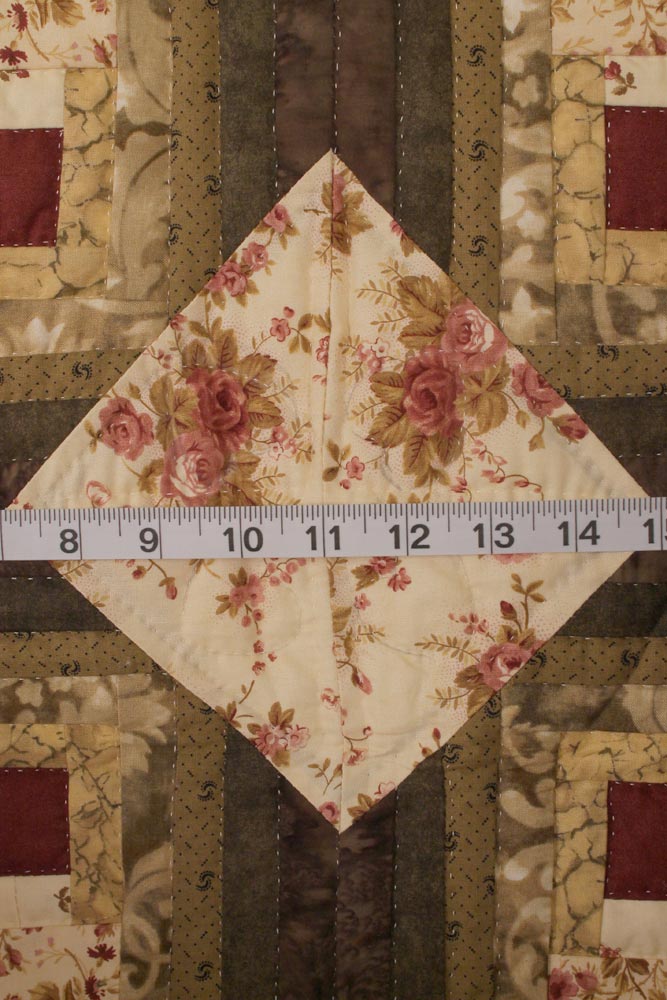 Light in Window Log Cabin Amish Patchwork Queen King Quilt 101x117