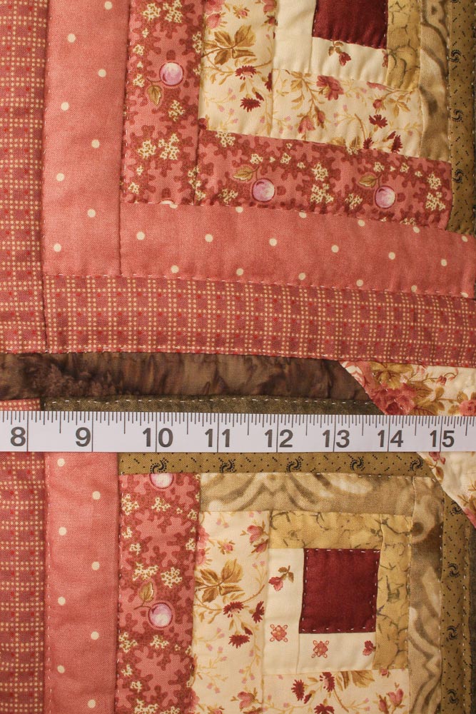 Light in Window Log Cabin Amish Patchwork Queen King Quilt 101x117