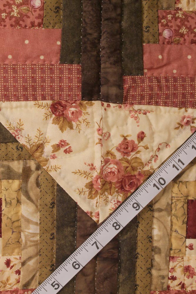 Light in Window Log Cabin Amish Patchwork Queen King Quilt 101x117