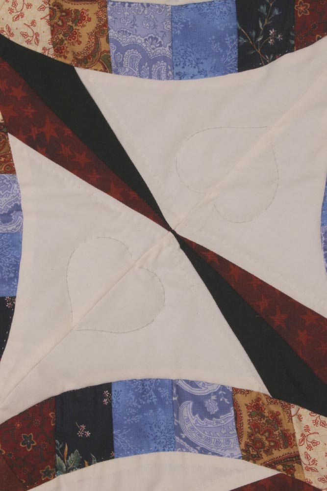 Wedding Ring Star Amish Patchwork Queen Quilt & Pillow Shams 96x109