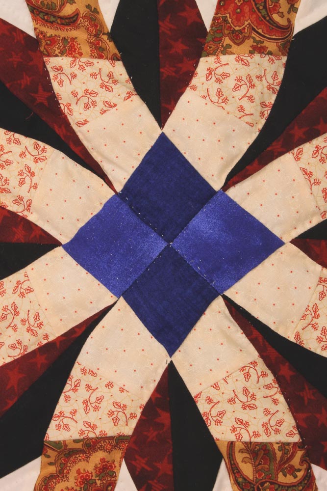 Wedding Ring Star Amish Patchwork Queen Quilt & Pillow Shams 96x109