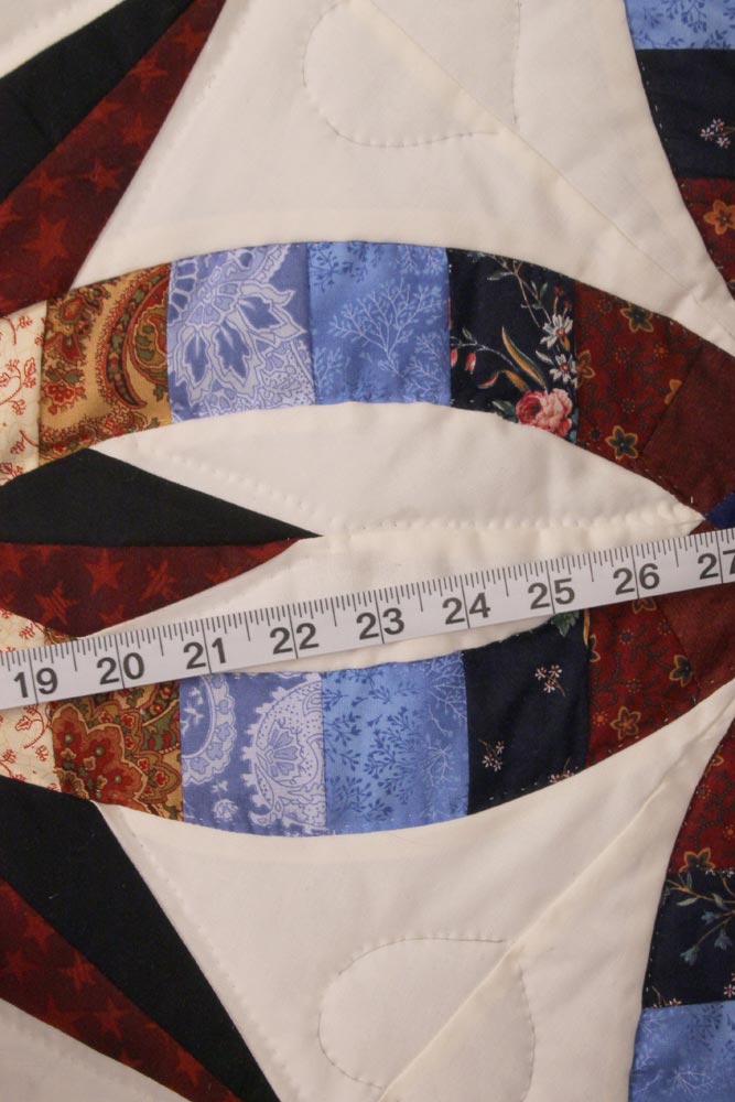 Wedding Ring Star Amish Patchwork Queen Quilt & Pillow Shams 96x109